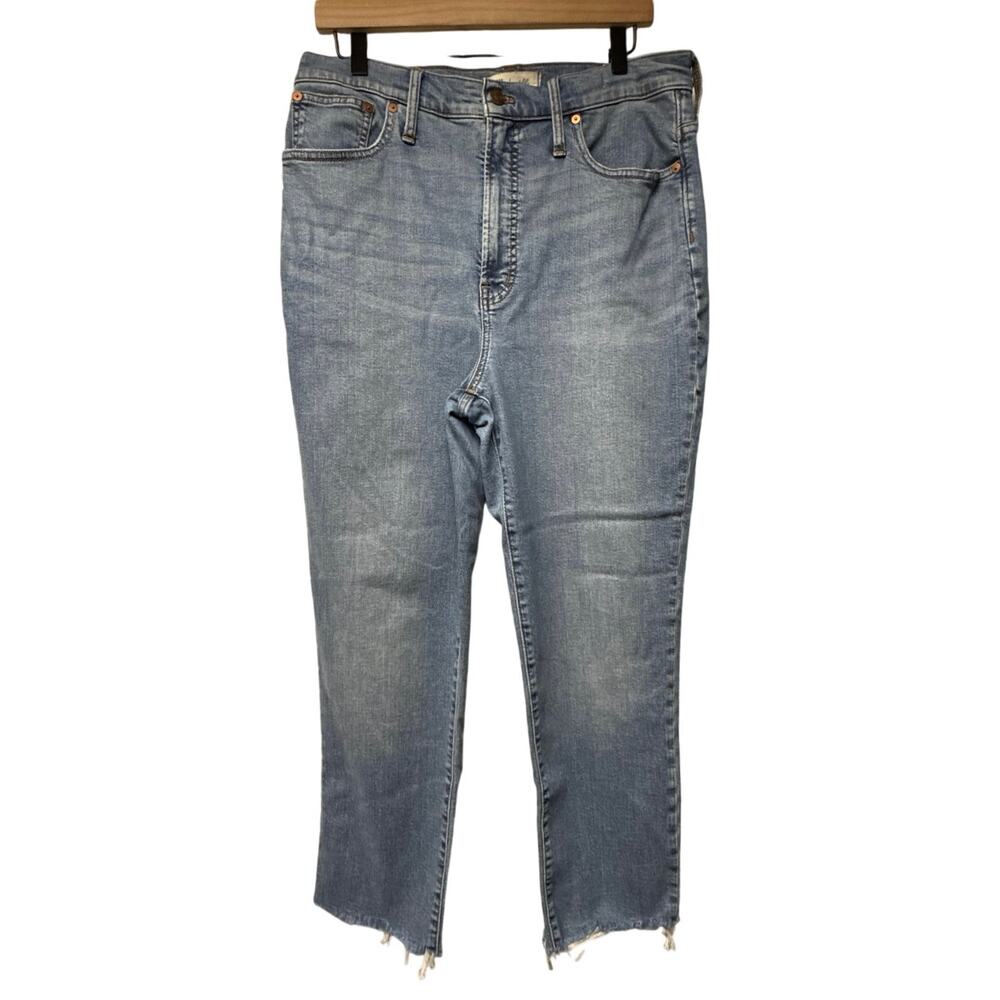 Madewell The Perfect Vintage Jean Women 31 Light Wash Raw Hem High Rise Jeans